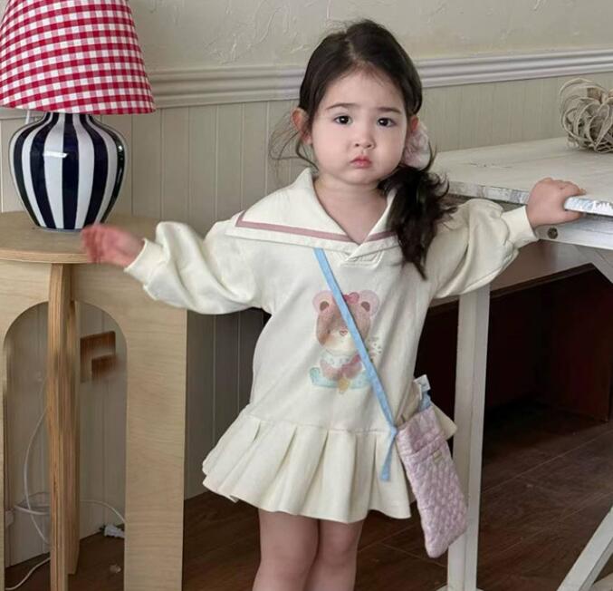 「2025」子供服★長袖★ワンピース★韓国風子供服★2色80cm〜130cm