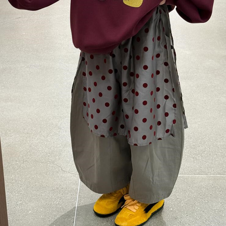 2025秋新入荷★子供服　ズボン　エプロン付き★100cm〜160cm