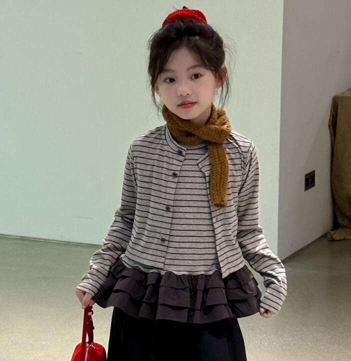 2025秋新品★子供服　カーディガン+ベスト　セットアップ★100cm〜160cm