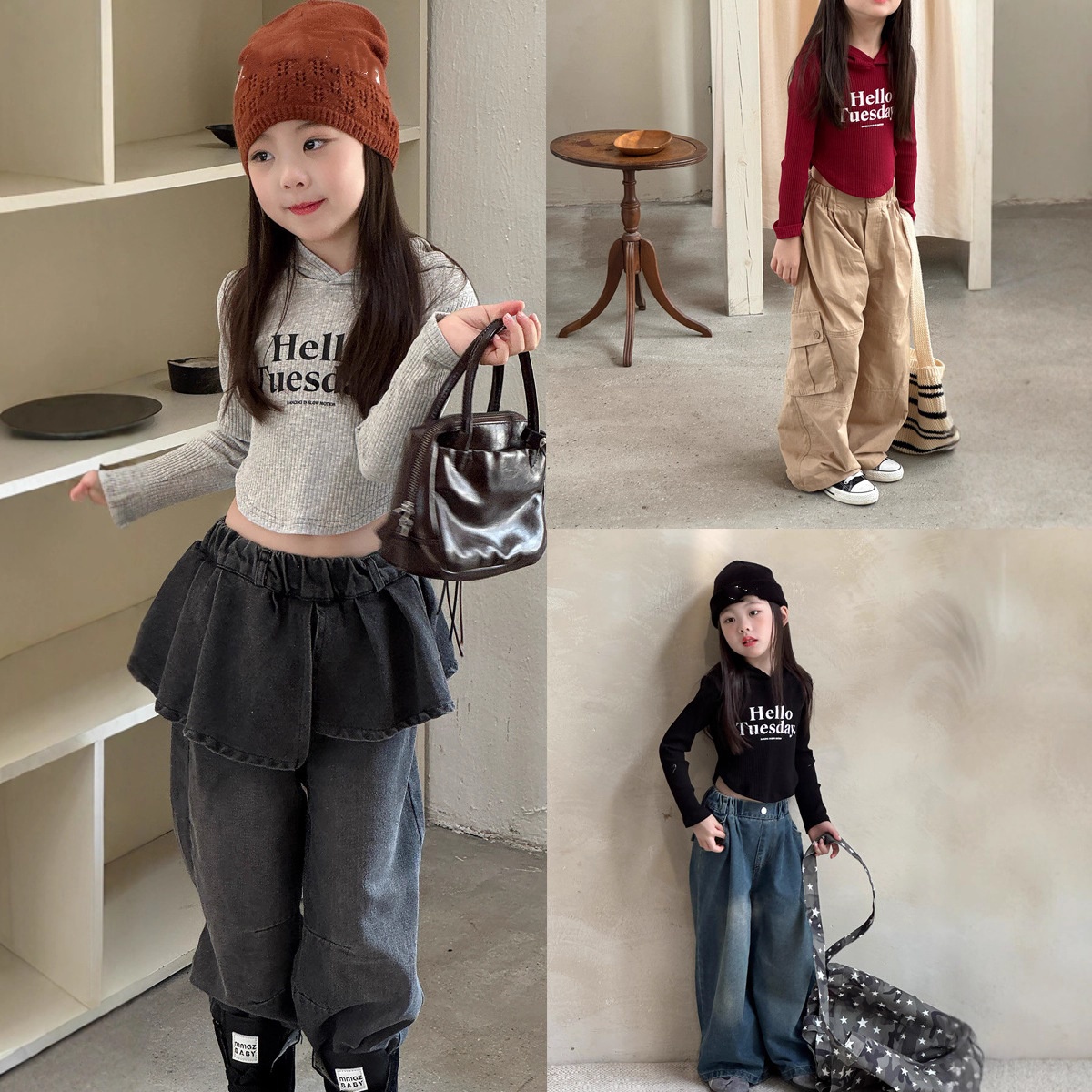 2025★春秋新作★韓国風子供服★トップス★90cm〜150cm 3色