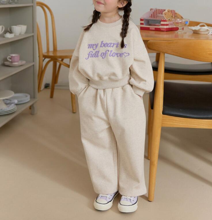2025冬新品h★子供服　セットアップ　裏起毛★80cm〜130cm 2色