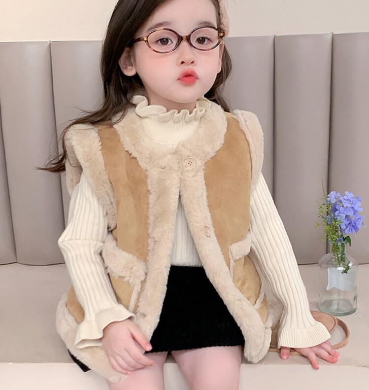 2025冬新品★子供服 　ベストコート★90cm〜140cm