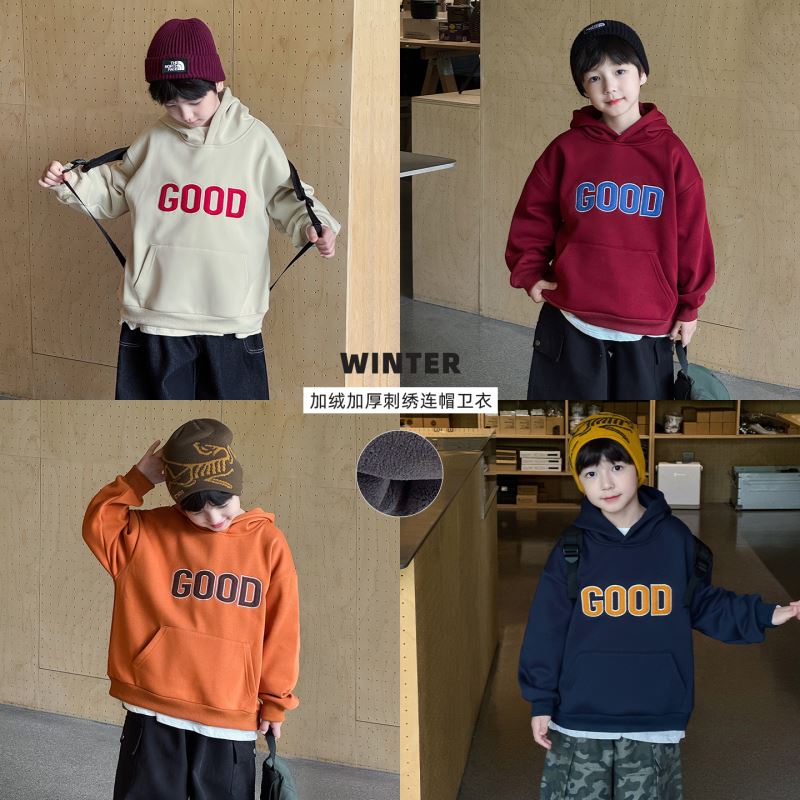 2025冬新品★子供服　パーカー　裏起毛★90cm〜150cm 4色