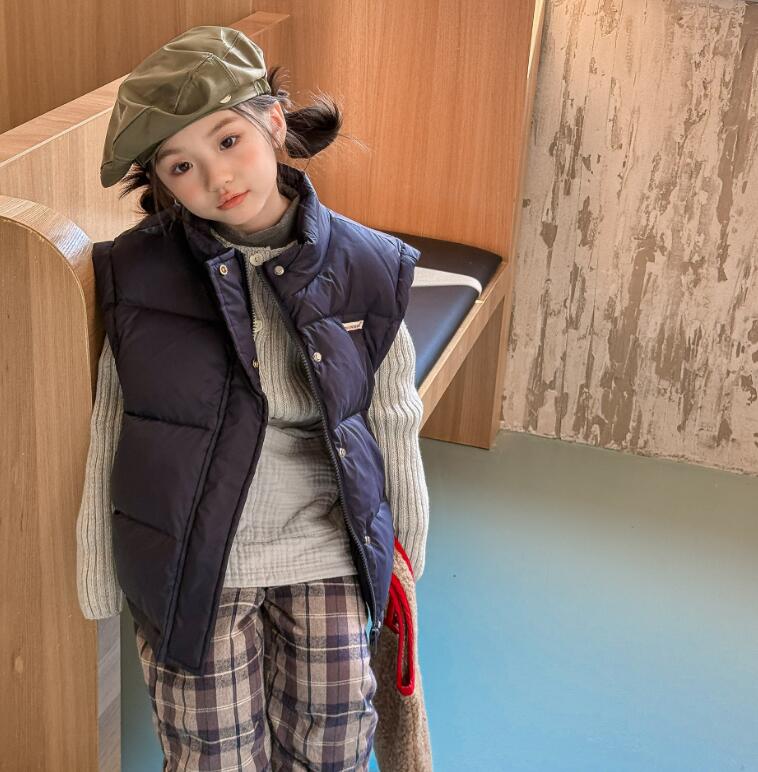 2025冬新品SJ★子供服 　ベストコート★80cm〜130cm 3色