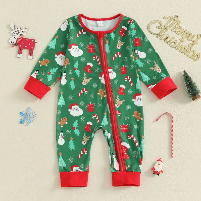 2025新入荷★ベビー服　クリスマス連体服　ロンパース★0-3M(60)/3-6M(70)/6-12M(80)