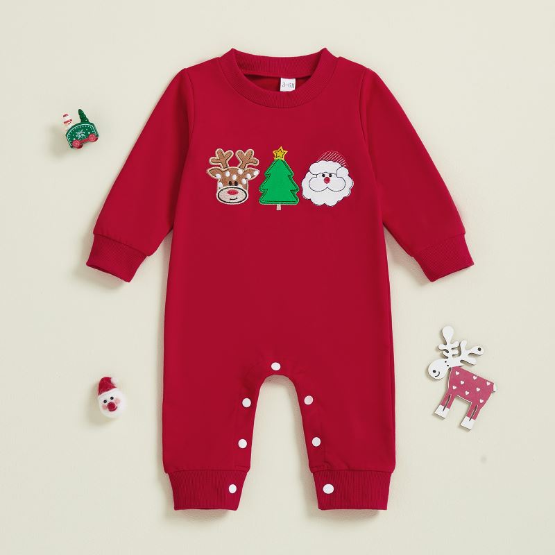 2025新入荷★ベビー服　クリスマス連体服　ロンパース★0-3M(60)〜12-18M(90)