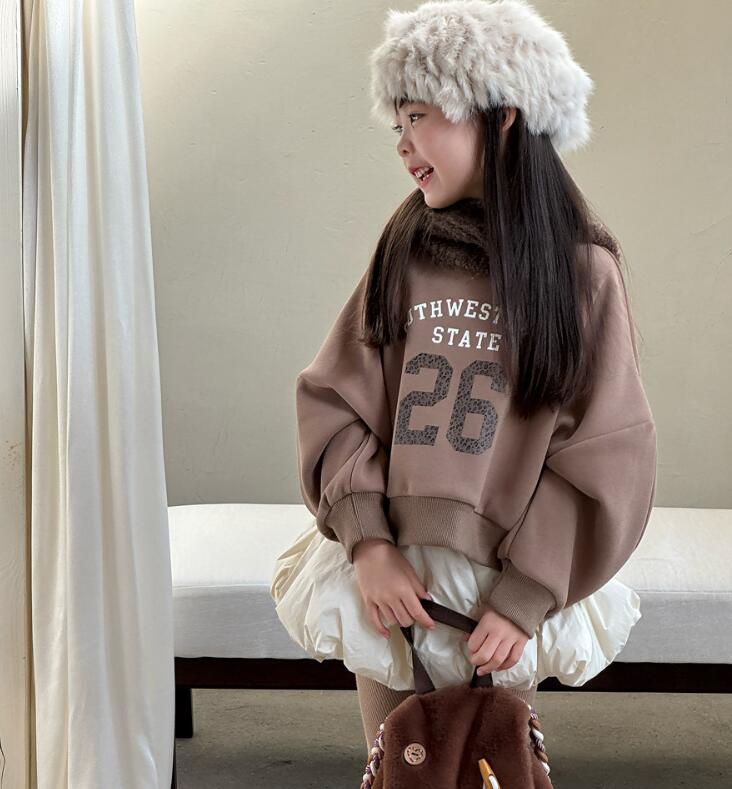 2025冬新品Y★子供服　トレーナー　裏起毛★90cm〜150cm 2色