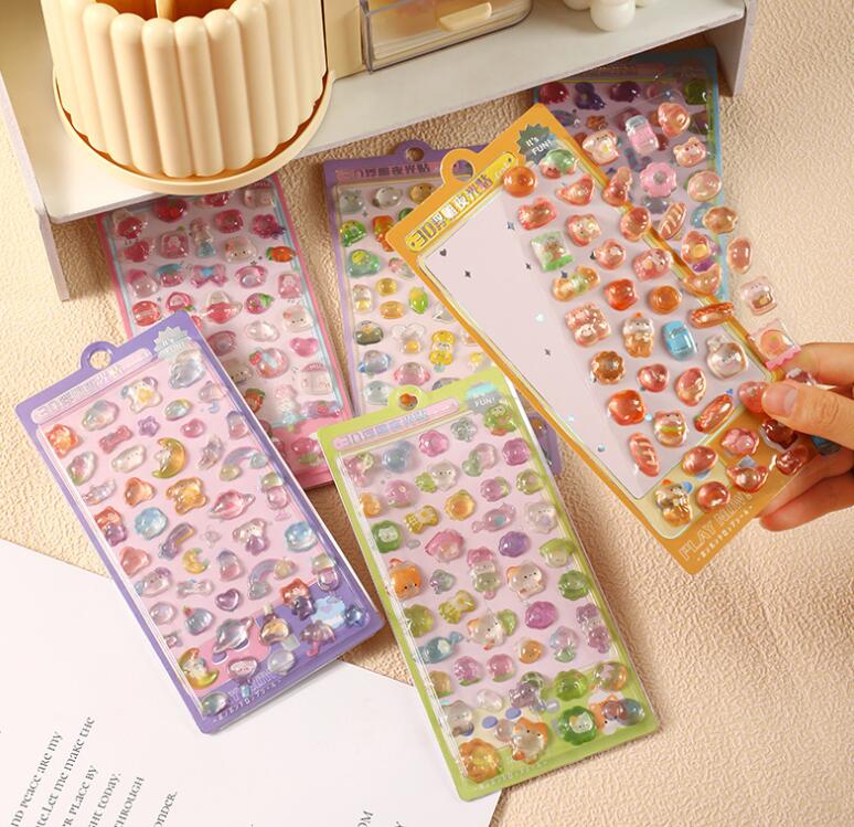 子供お褒めシール★実心立体エンボス★防水ステッカー ★DIY デコレーション用