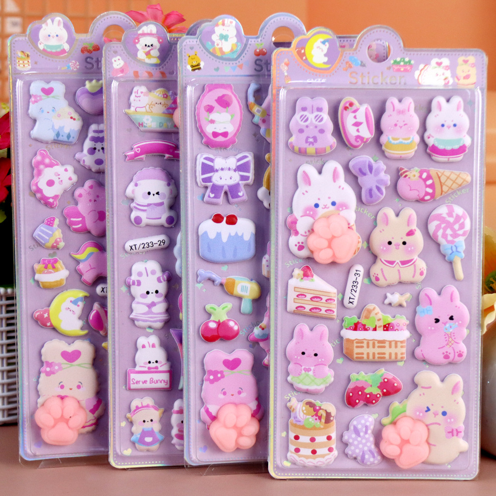 2026★DIY手作り ステッカー★粘着シール★3D★手帳素材