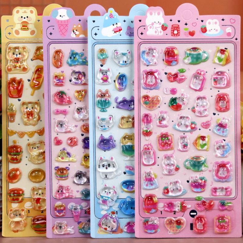 2026★DIY手作り ステッカー★粘着シール★3D★手帳素材