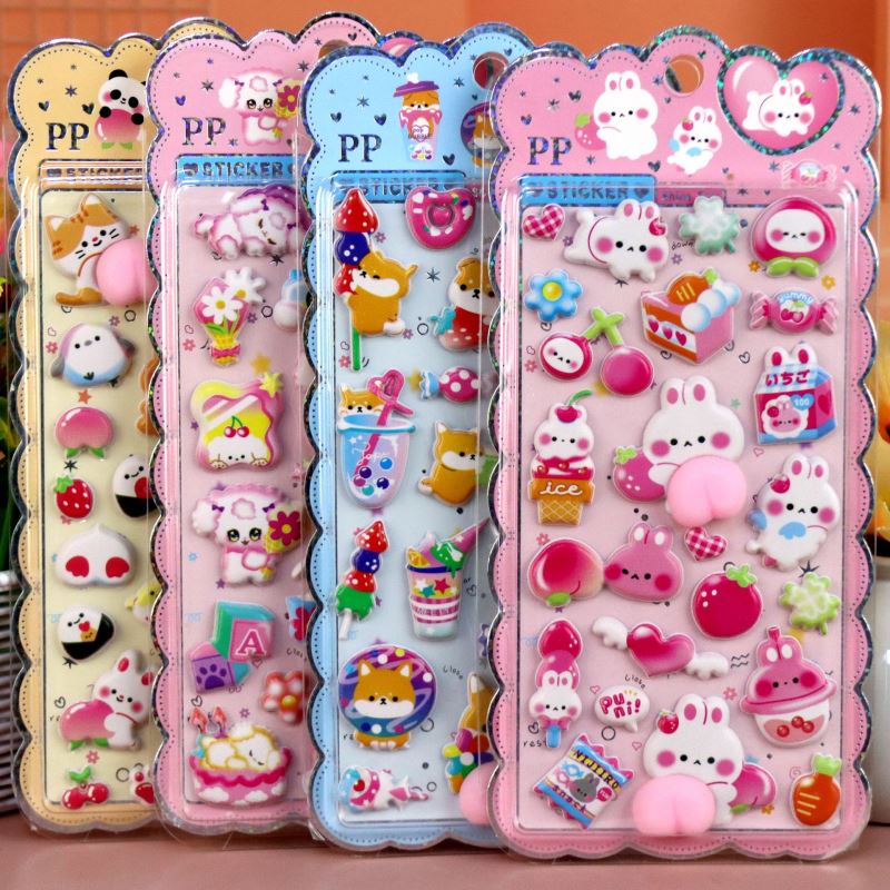 2026★DIY手作り ステッカー★粘着シール★3D★手帳素材