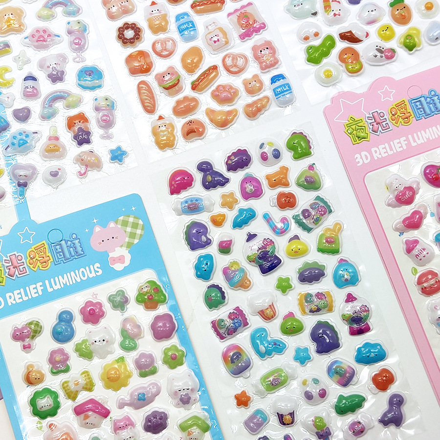 2026★DIY手作り ステッカー★粘着シール★3D★手帳素材