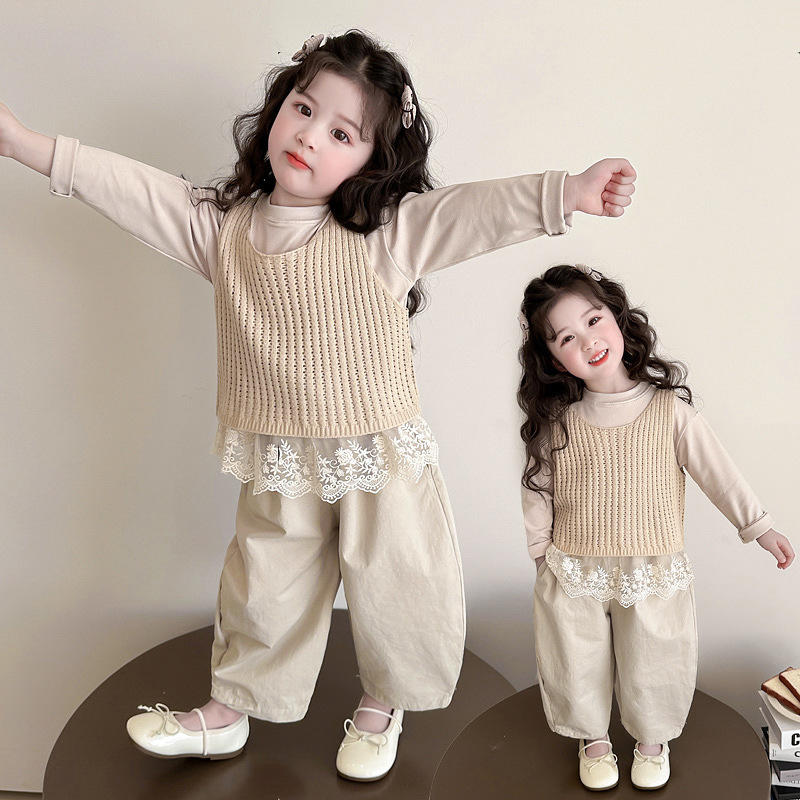 「2026」子供服★インナーシャツ+ベスト+ズボン★セットアップ★90cm〜140cm