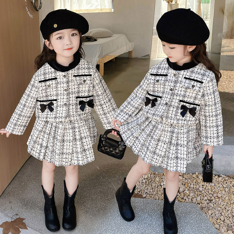 「2026」子供服★コート+スカート★セットアップ★韓国風子供服★90cm〜140cm