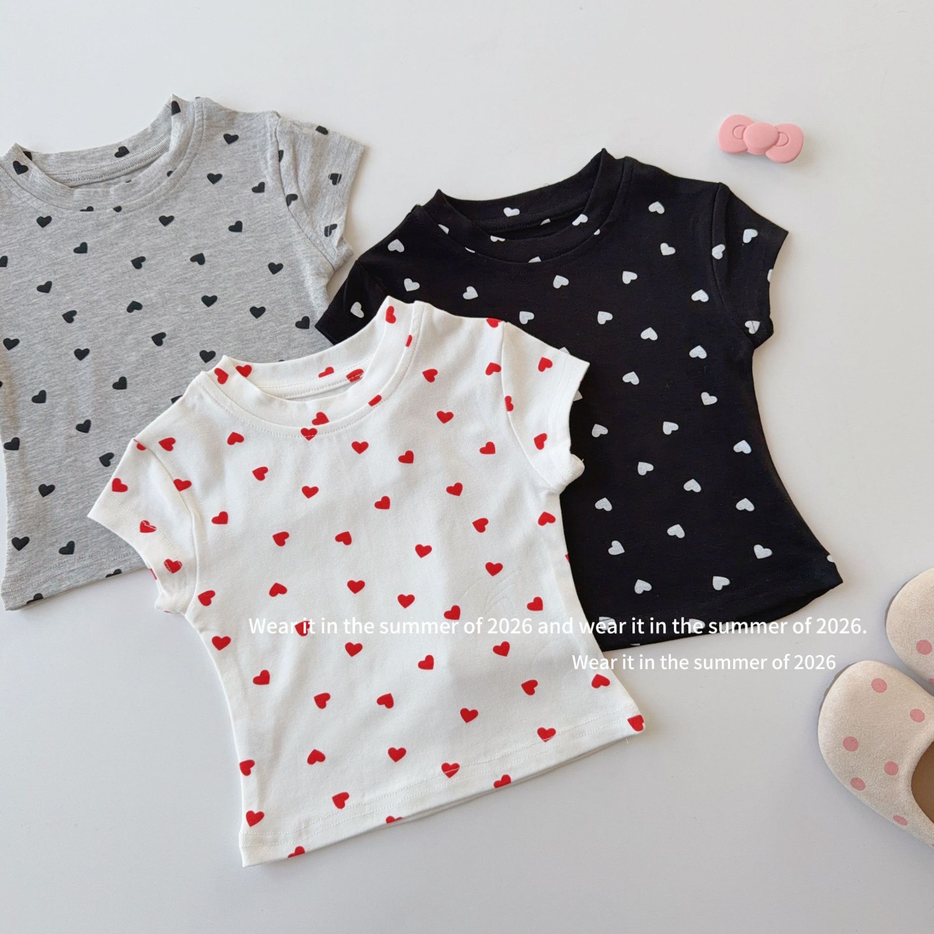 「2026」子供服★トップス★Tシャツ★半袖★韓国風子供服★3色90cm〜150cm