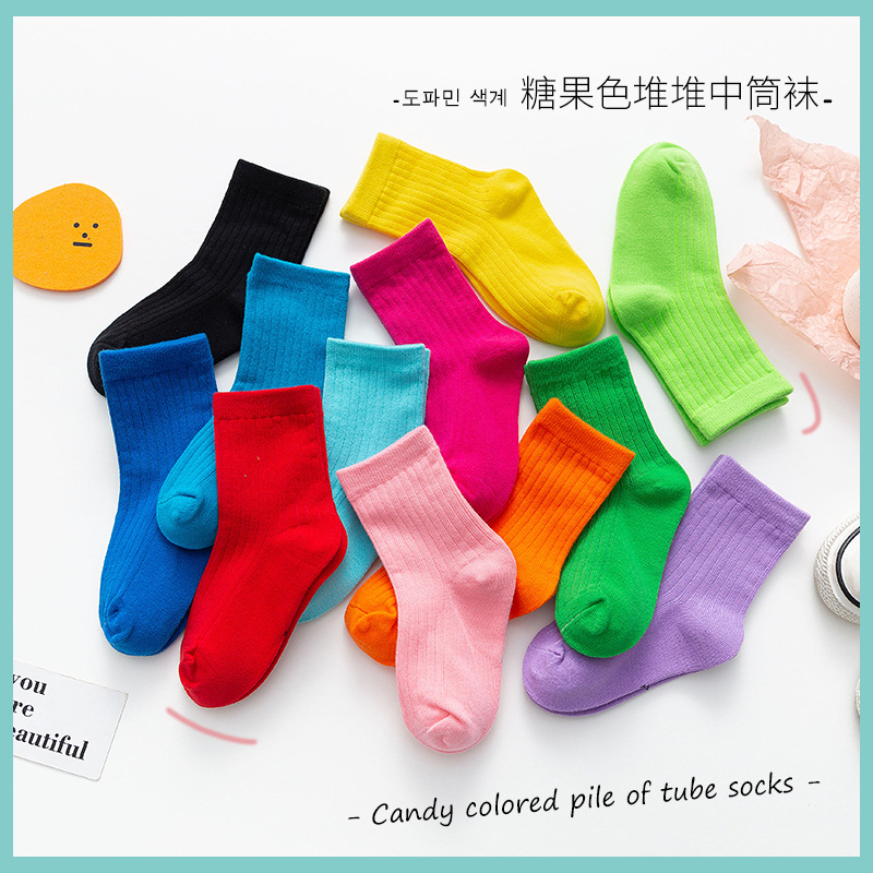 2026★キッズ靴下★ソックス★S (1-3歳) 13-15cm〜XL(9-12歳) 20-22cm 12色