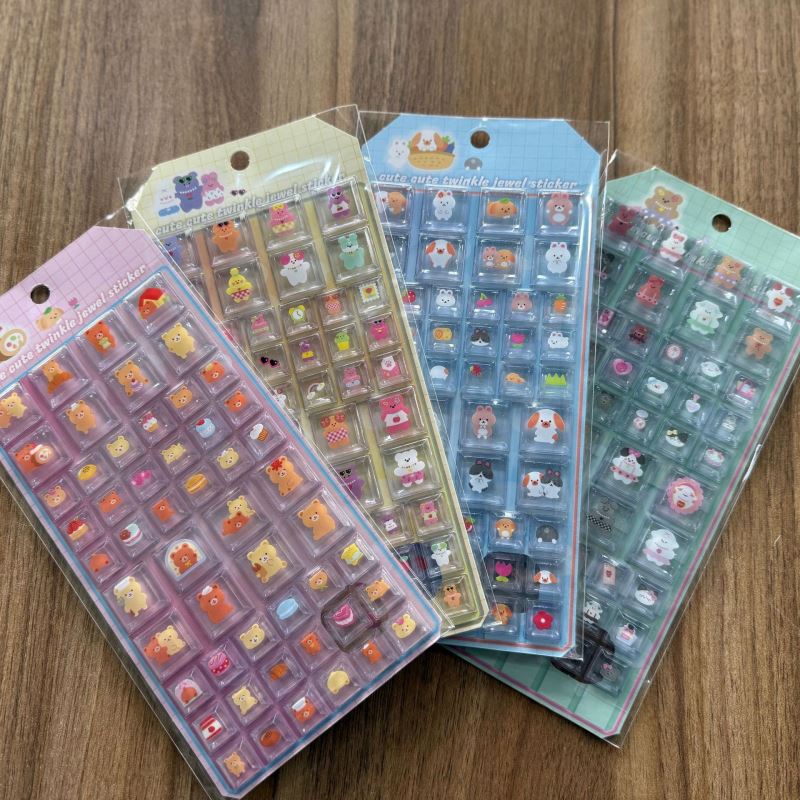 DIY手作り ステッカー★粘着シール★3D★手帳素材