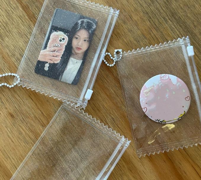 【チェキ用】収納チャック袋 / カードケース付きチャーム / ストラップ付きポーチ