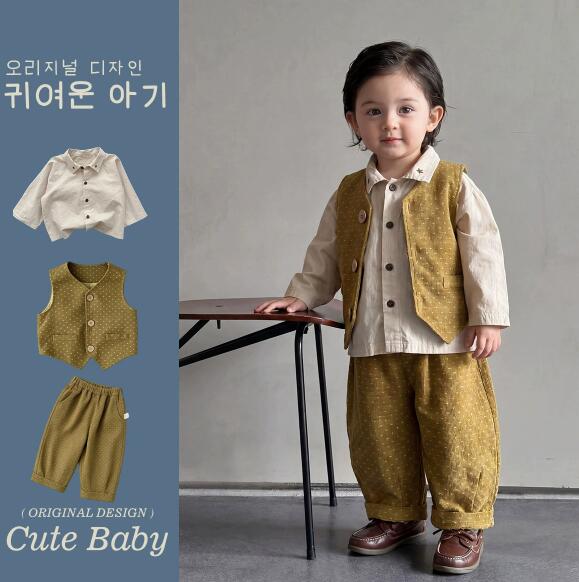 2026秋新作★子供服　トップス&ズボン+ベストコート分けて★73〜110