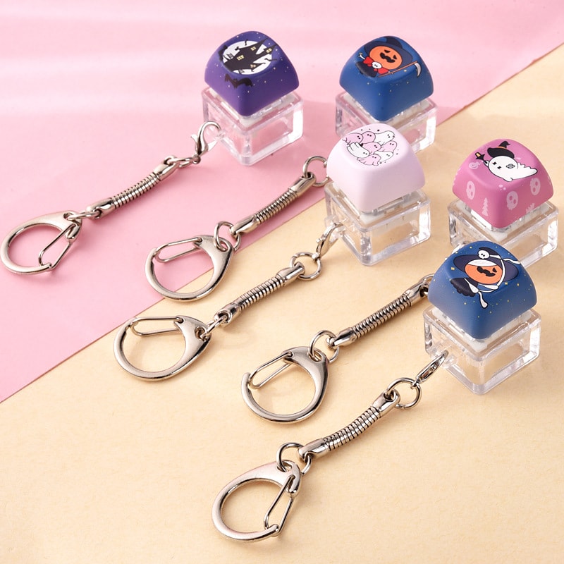 ★ストレス解消おもちゃ　装飾品★ボタン式スクイーズキーホルダー★