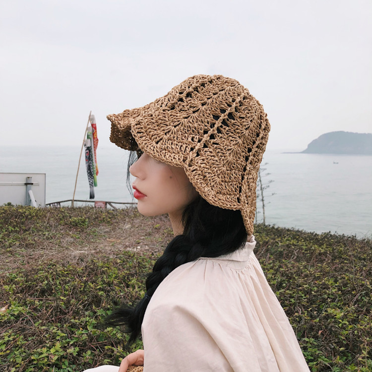 季節の流行・日除け帽・レディース・ins・草編み・人気・ファッション帽子