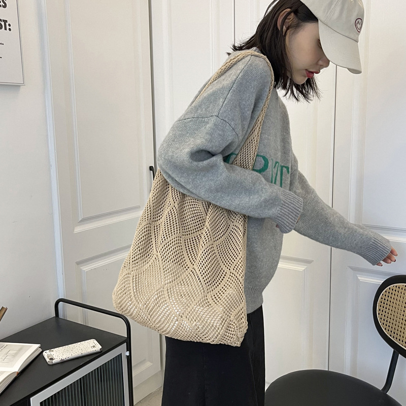 【バッグ】 レディース・日系・ ins・小清新・大容量バッグ・草編みバッグ・収納バッグ