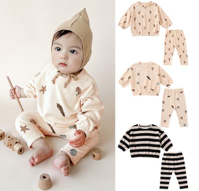 2023新品★子供服　トップス+ズボン　セットアップ★73-100cm★3色