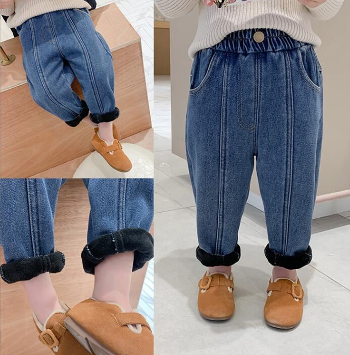 冬新作★韓国風子供服★ボトムス★ズボン★ジーンズ★裏起毛★90-140CM