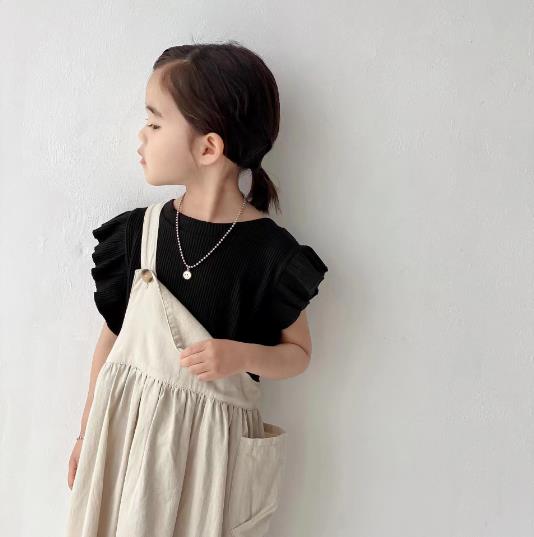 2023春夏新品★親子用服　トップス　Tシャツ　90-150cm/F★2色