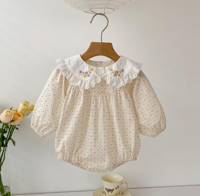 子供服★ロンパース★連体服★長袖★ベビー★刺繍★花柄★66-90CM