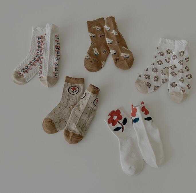 2023★春新作★子供靴下★ソックス★ストッキング★1セット=5足★S-XL