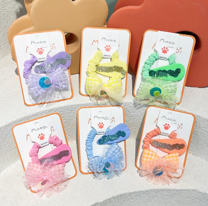 子供用★キッズ★髪飾り★まとめ髪用★ヘアアクセサリー★ヘアピン+ヘアゴム★多色