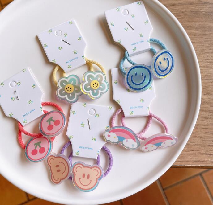 子供用★キッズ★髪飾り★まとめ髪用★ヘアアクセサリー★ヘアゴム★2枚入り★多色