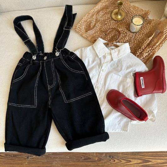 2023春夏新品★子供服　ボトムス　デニムサロペット　90-140cm