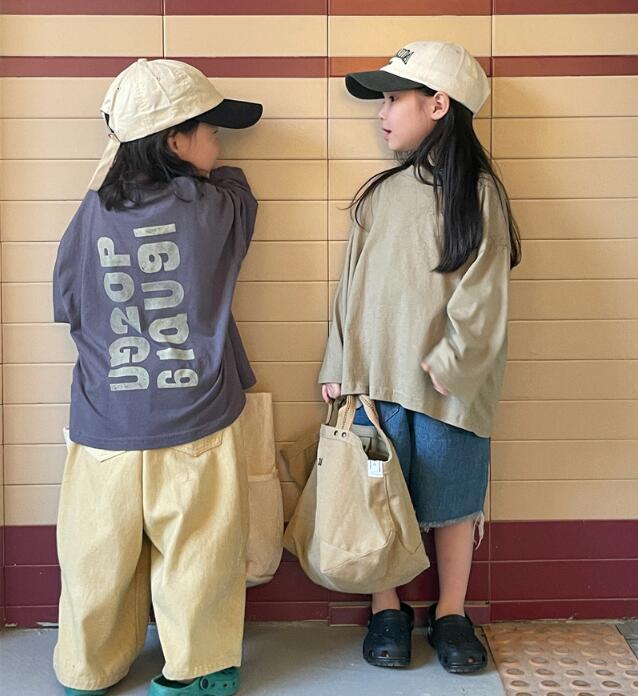 2023★春新作★韓国風子供服★トップス★Tシャツ★2色90-140CM