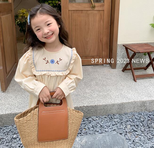 子供服★ワンピース★長袖★韓国風子供服★キッズ女の子★2色★90-140CM