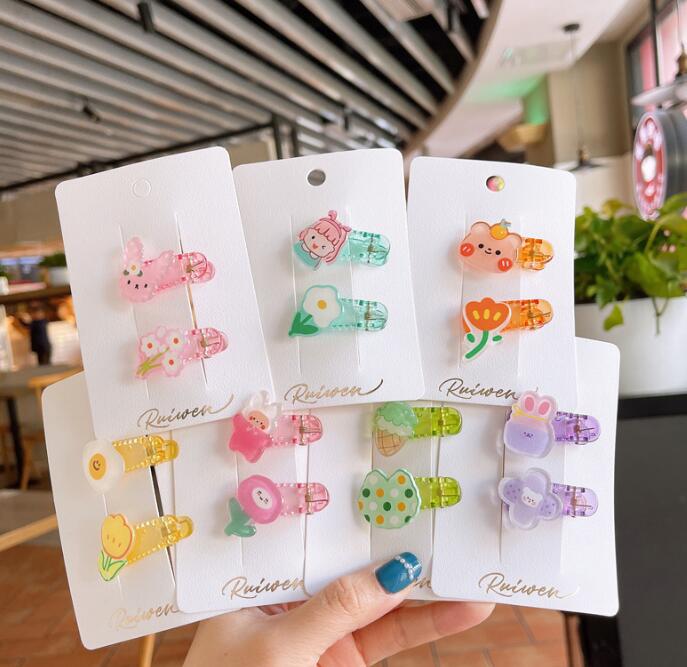 子供用★キッズ★髪飾り★まとめ髪用★ヘアアクセサリー★ヘアピン★2枚入り★多色