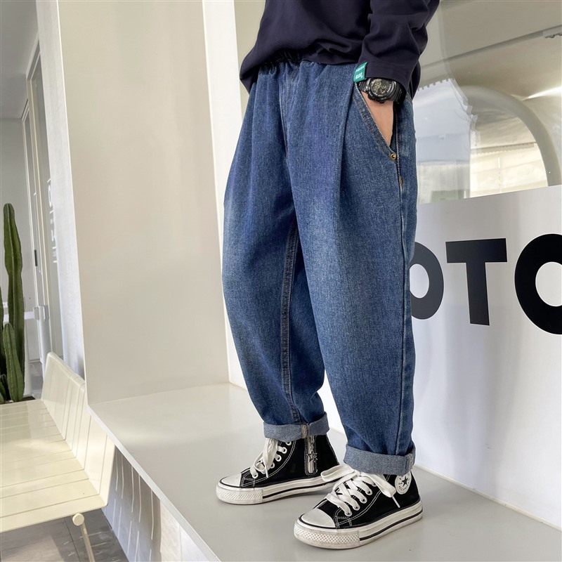 お勧め 春夏新作 ワイドパンツ デニムズボン ジーンズ ジーパン 薄いパンツ 男の子 韓国風子供服 110-160