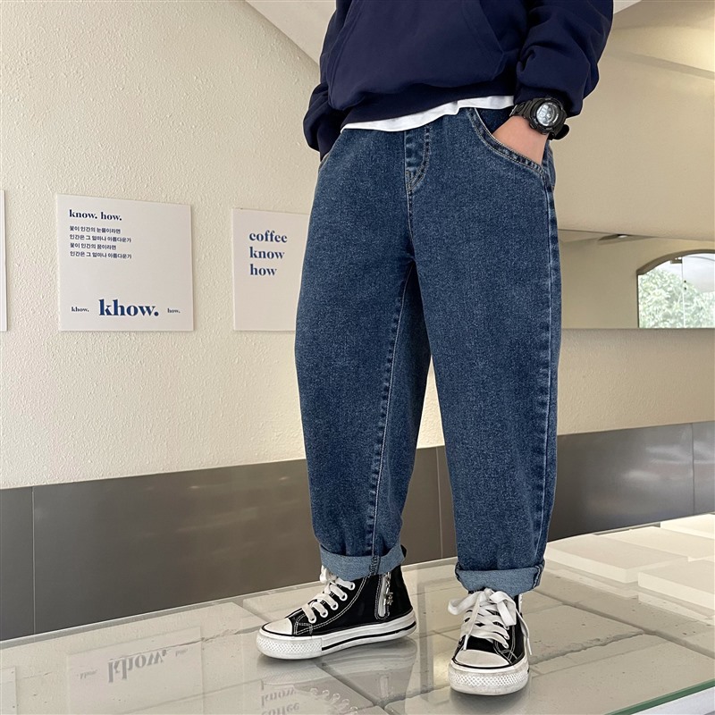 お勧め 春夏新作 ワイドパンツ デニムズボン ジーンズ ジーパン 薄いパンツ 男の子 韓国風子供服 110-160