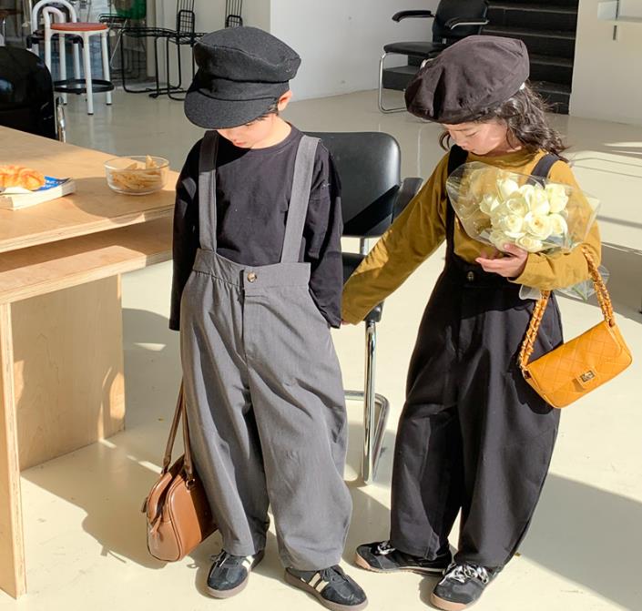 2023春新品★子供服　ボトムス　サロペット　90-140cm★2色