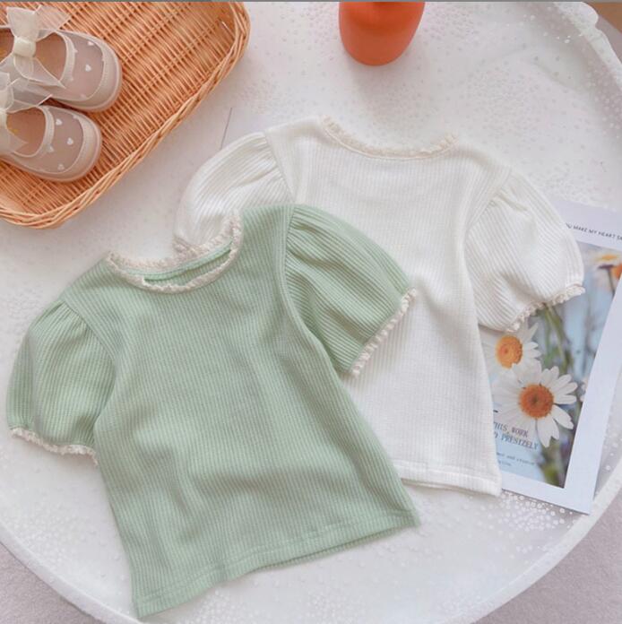 子供服★トップス★Tシャツ★韓国風子供服★キッズ女の子★半袖★2色★73-120CM