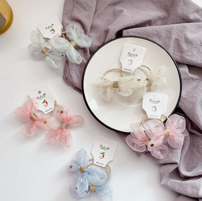 子供用★キッズ★髪飾り★まとめ髪用★ヘアアクセサリー★ヘアゴム★2枚入り★多色