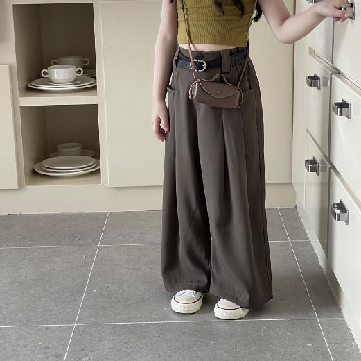 2023夏新品★子供服　ボトムス　ズボン　ベルト付き　90-140cm★2色