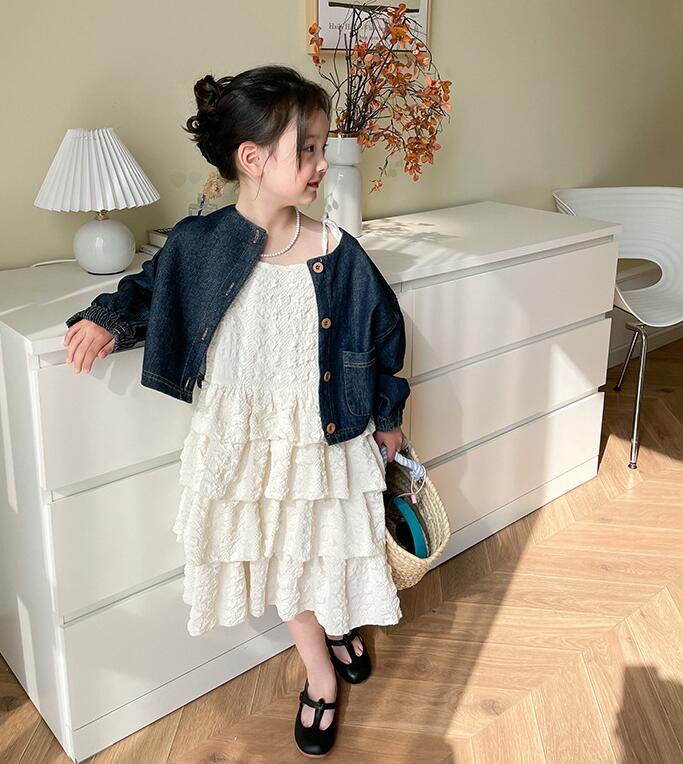 2023★春新作★韓国風子供服★吊りワンピース★コート★2色90-150CM