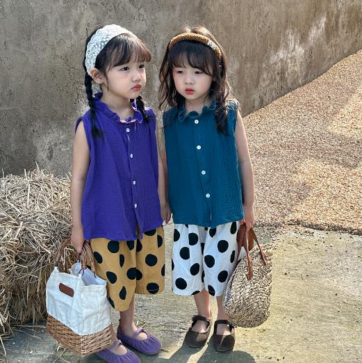 2023夏新品★子供服　トップス　ベスト　80-150cm★2色
