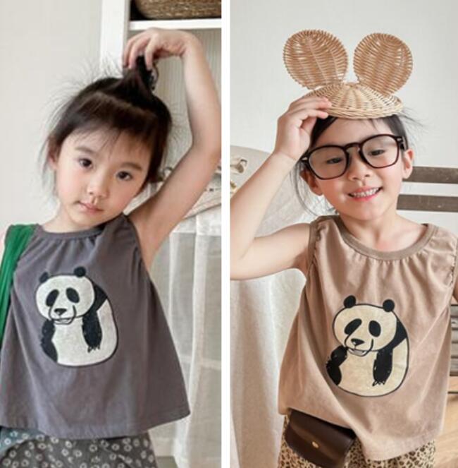 子供服★トップス★ノースリーブシャツ★韓国風子供服★キッズ女の子★2色★80-130CM