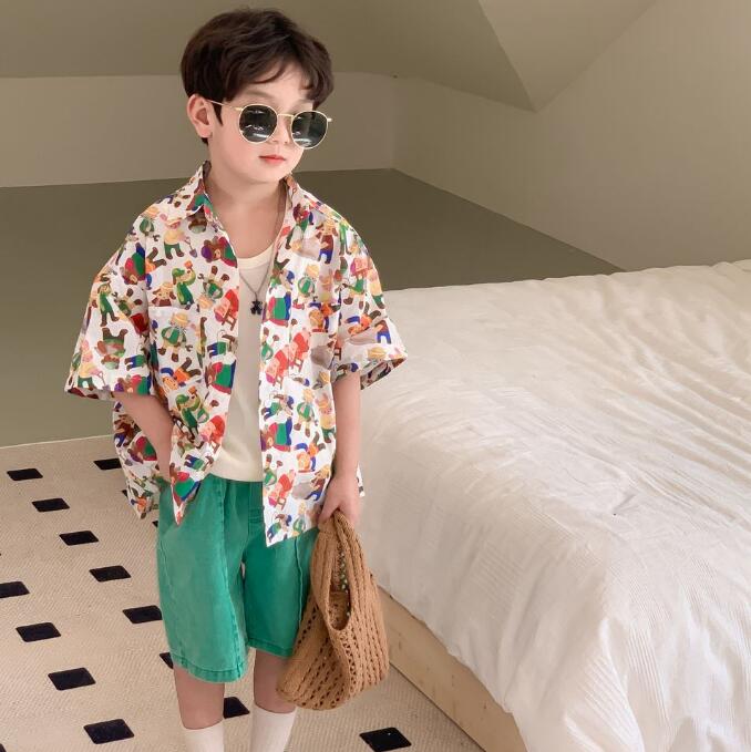 子供服★トップス★ワイシャツ★韓国風子供服★キッズ男の子★カジュアル★90-150CM