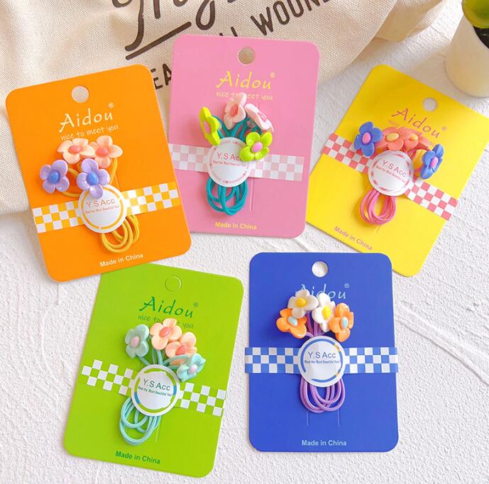 子供用★キッズ★髪飾り★まとめ髪用★ヘアアクセサリー★ヘアゴム★2枚入り★多色