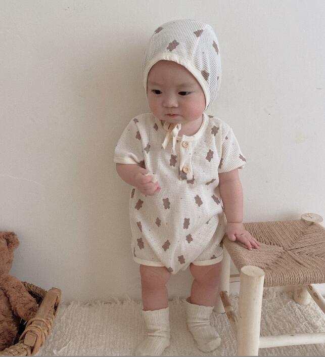2023★春夏新作★韓国風ベビー服★ロンパース+帽子★66-90CM