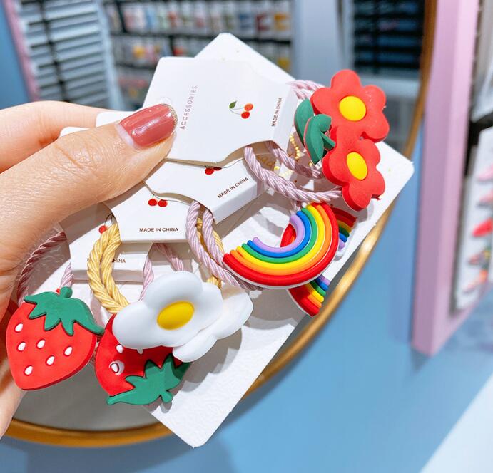 子供用★キッズ★髪飾り★まとめ髪用★ヘアアクセサリー★ヘアゴム★2枚入り★多色